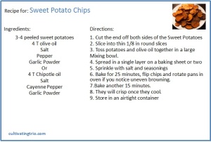 Sweet Potato chip recipe